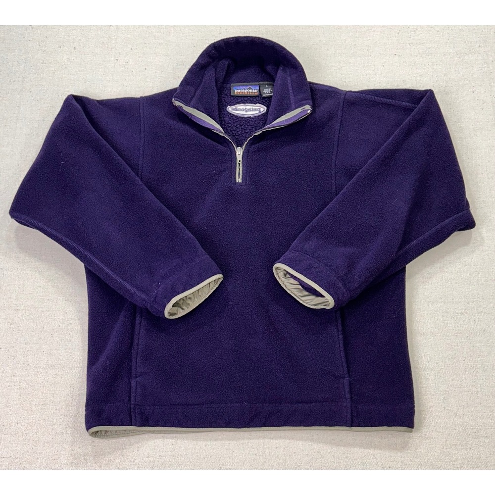 VINTAGE Patagonia Synchilla Heavy Fleece 1/4 Zip Pullover Purple USA